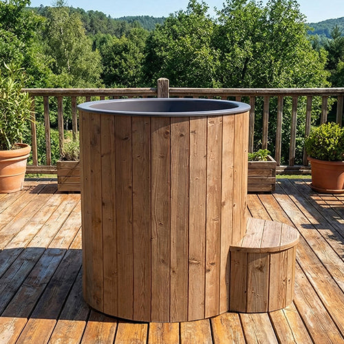SaunaLife Model S1N 1-Person Cold/Hot Immersion Tub, Natural