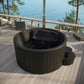 SaunaLife Model S4B Soak-Series Home Wood-Burning Hot Tub, Black, Up to 6 Persons