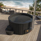 SaunaLife Model S4B Soak-Series Home Wood-Burning Hot Tub, Black, Up to 6 Persons