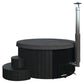 SaunaLife Model S4B Soak-Series Home Wood-Burning Hot Tub, Black, Up to 6 Persons