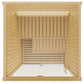 SaunaLife Model X2 XPERIENCE Series Indoor Sauna DIY Kit w/LED Light System, 1-2-Person, Spruce, 60" x 60" x 80"