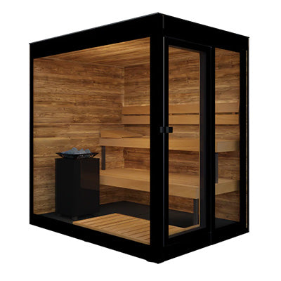 ThermaSol Vera Sauna Cabin Fully Assembled Outdoor Sauna, Tinted Parsol Glass, Up to 3 Persons