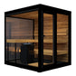ThermaSol Vue Sauna Cabin Fully Assembled Outdoor Sauna, Mirrored Glass, Up to 4 Persons