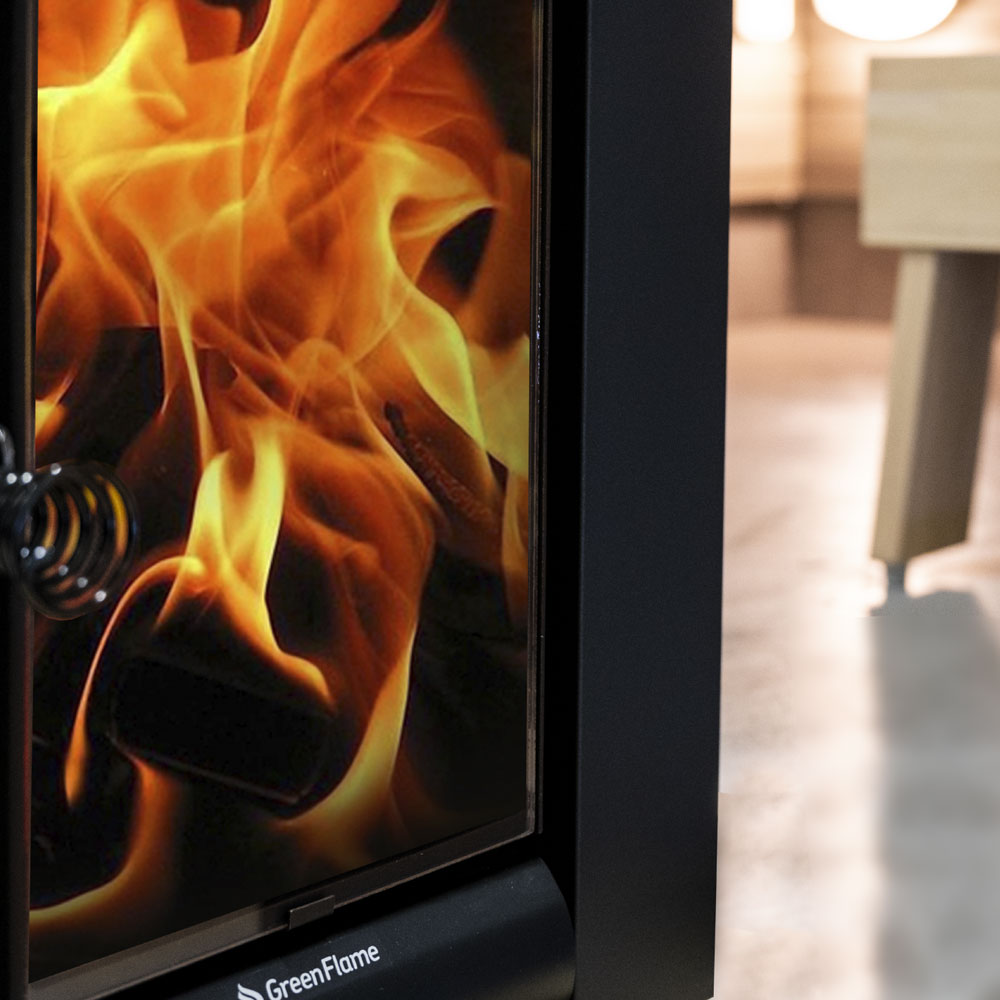 Harvia Linear 22 GreenFlame Series, 15.7kW, Water Tank, Wood Sauna Stove