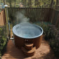 SaunaLife Model S4N Soak-Series Home Wood-Burning Hot Tub, Natural, Up to 6 Persons
