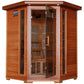 Hudson Bay 3-Person Cedar Corner Infrared Sauna with 7 Carbon Heaters