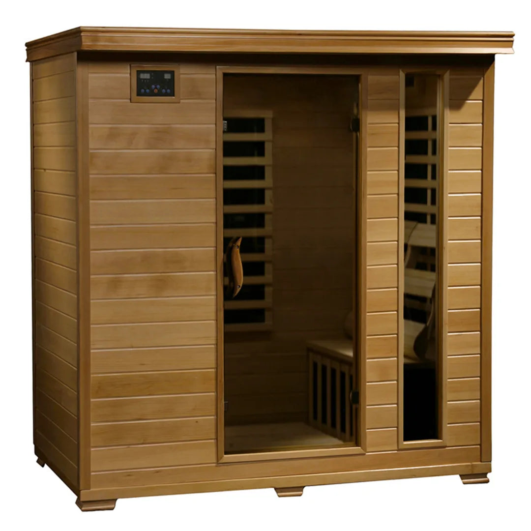 Monticello 4-Person Hemlock Infrared Sauna with 9 Carbon Heaters