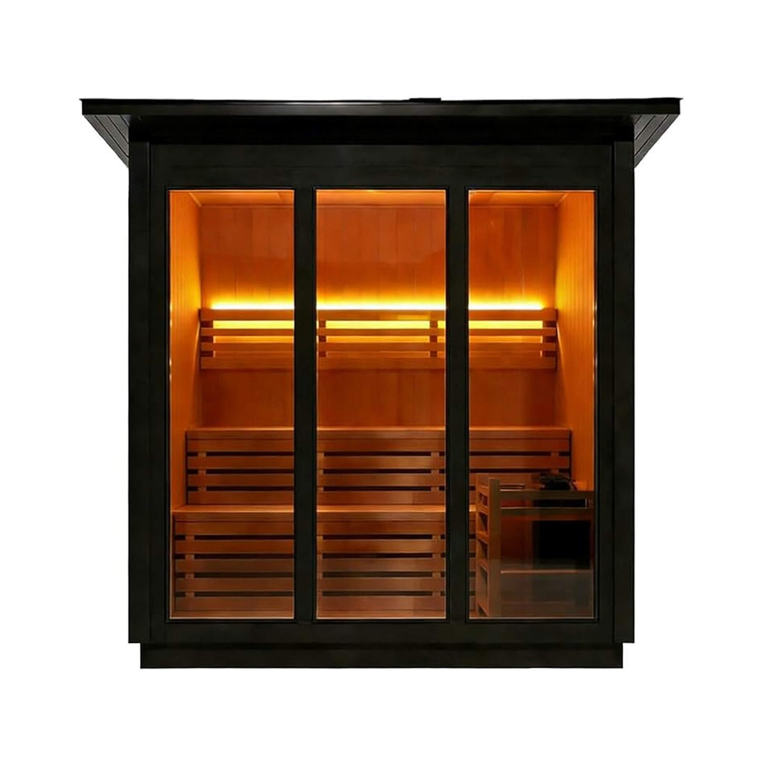 Custom 8-Person Luxury Canadian Red Cedar Outdoor Steam Sauna With Heater And Stones [Made-To-Order]