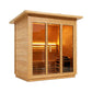 Custom 8-Person Luxury Canadian Hemlock Outdoor Steam Sauna With Heater And Stones [Made-To-Order]