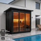 Custom 8-Person Luxury Spruce Outdoor Steam Sauna With Heater And Stones [Made-To-Order]