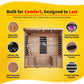 Sonoma 4-Person Hemlock Infrared Sauna with 9 Carbon Heaters