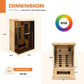 Thermora Valen Luxury 2-Person Low EMF FAR Infrared Heat Wood Home Personal Spa Sauna