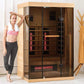 Thermora Valen Luxury 2-Person Low EMF FAR Infrared Heat Wood Home Personal Spa Sauna