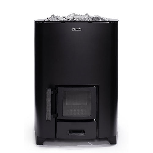 Narvi NC Black Wood-Burning Sauna Stove, Up to 17kW