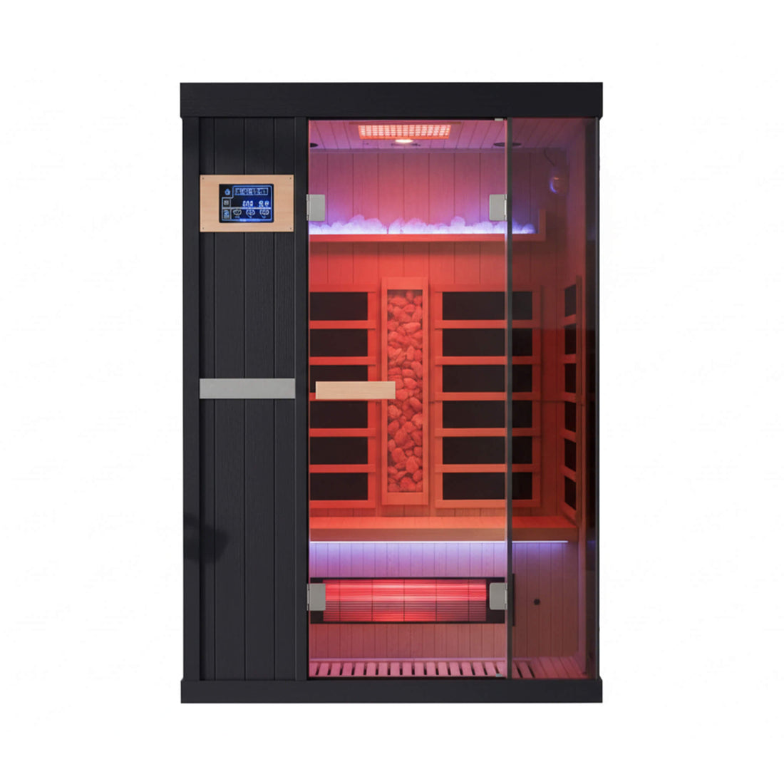 Thermora Pandora Premium 2-Person Indoor Infrared Sauna With Red Light Therapy And Himalayan Salt Rocks