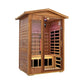 Thermora Deluxe 2-Person Outdoor Mahogany Low EMF Far Infrared Sauna With Bluetooth Audio And LED Lights