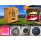 Thermora Kora Deluxe 3-Person Outdoor Full Spectrum Low EMF Infrared Home Sauna With Bluetooth Speakers And LED Reading Light (SAK14098)
