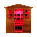 Thermora Vanta Luxury 3-Person Outdoor Mahogany Full Spectrum Ultra-Low EMF FAR Infrared Sauna With Chromotherapy And Bluetooth Speakers (SAK83460)