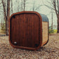 Premium 3-Person Outdoor Scandinavian ThermoWood Cube Sauna Kit With LED Lighting