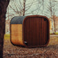 Premium 4-Person Outdoor Scandinavian ThermoWood Cube Sauna Kit With LED Lighting