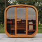 Premium 6-Person Outdoor Scandinavian ThermoWood Cube Sauna Kit With LED Lighting