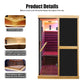Thermora Premium Large 2-Person V-Shaped FAR Infrared Sauna Room With Double Glass Doors