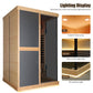 Thermora Premium Large 2-Person V-Shaped FAR Infrared Sauna Room With Double Glass Doors