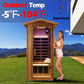 Thermora Xyra Premium 1-Person Outdoor Red Cedar Infrared Sauna With Low EMF, Chromotherapy And Bluetooth (SAK32783)