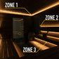 PROSAUNAS Three-Zone Linear White LED Neon Light Kit