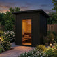 SaunaLife Model G2B Garden Series Outdoor Home Sauna Kit, DIY, Paint Included, Up to 4 Persons