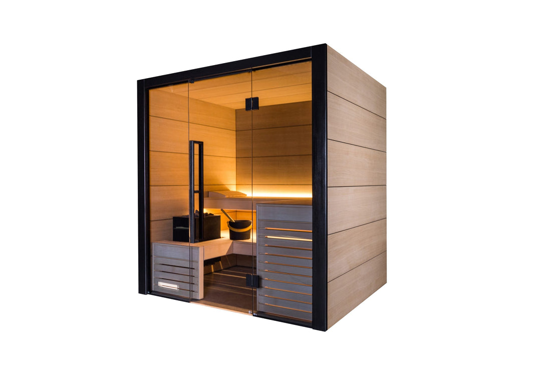 Harvia Fuji - Onyx Trim/Oak Hardwood, 2-5 Person, Indoor Sauna