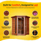 Hudson Bay 3-Person Cedar Corner Infrared Sauna with 7 Carbon Heaters