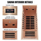 Thermora Premium 1-Person Indoor Low EMF FAR Infrared Heat Hemlock Wood Personal Home Spa Sauna