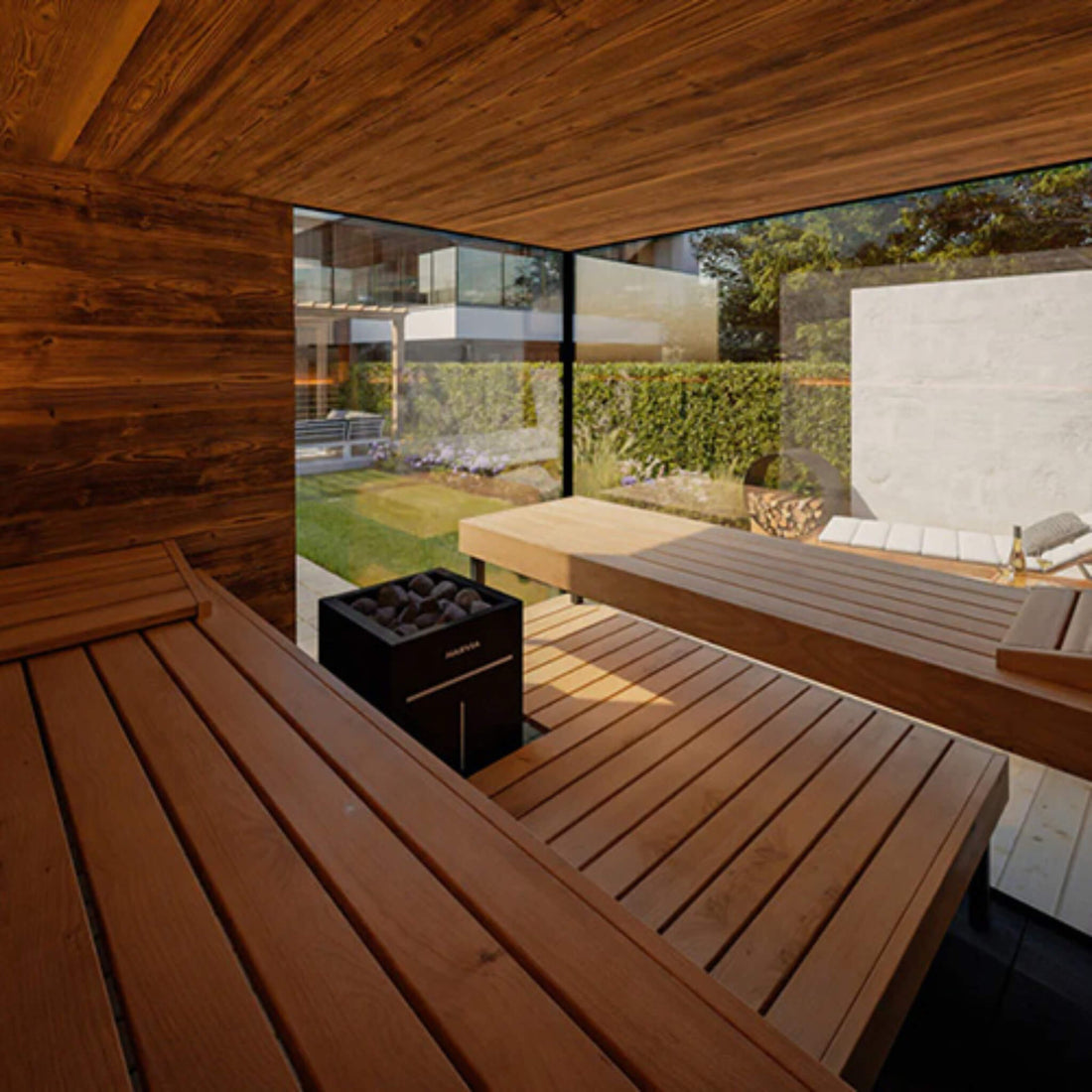 ThermaSol Ombra Fully-Assembled 5-Person Outdoor Sauna Cabin