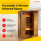 Coronado 2-Person Hemlock Deluxe Infrared Sauna with 6 Carbon Heaters