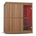 FD-5 Trinity XL Infra-Steam Sauna 4-Person with a traditional Sauna Heater, 75"W x 64"D x 83"H