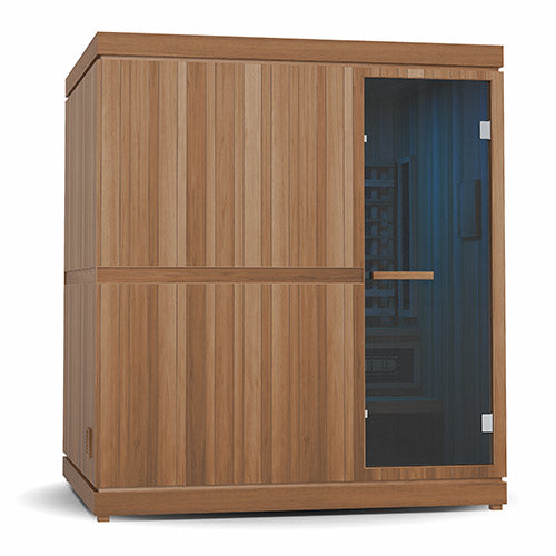 FD-5 Trinity XL Infra-Steam Sauna 4-Person with a traditional Sauna Heater, 75"W x 64"D x 83"H