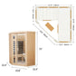 Thermora Premium 2-Person Corner Space Infrared Wooden Sauna Room