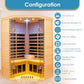 Thermora Premium 2-Person Corner Space Infrared Wooden Sauna Room