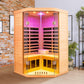 Thermora Premium 2-Person Corner Space Infrared Wooden Sauna Room